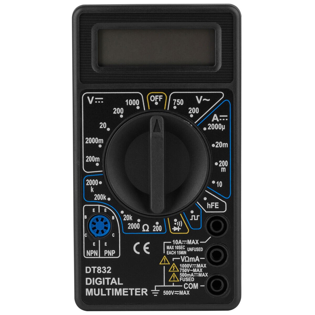 31/2 Digit 19 Range Digital Multimeter with Transistor Test